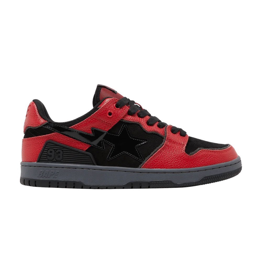 Krossovki-BAPE-Sk8-Sta-Black-Red