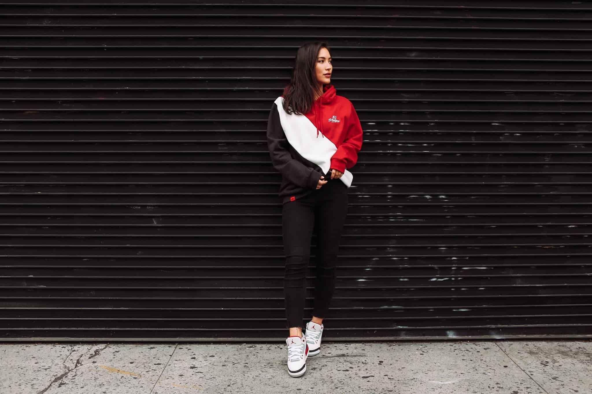 Худи 100 Thieves Tri Color Hoodie Red/Black/White