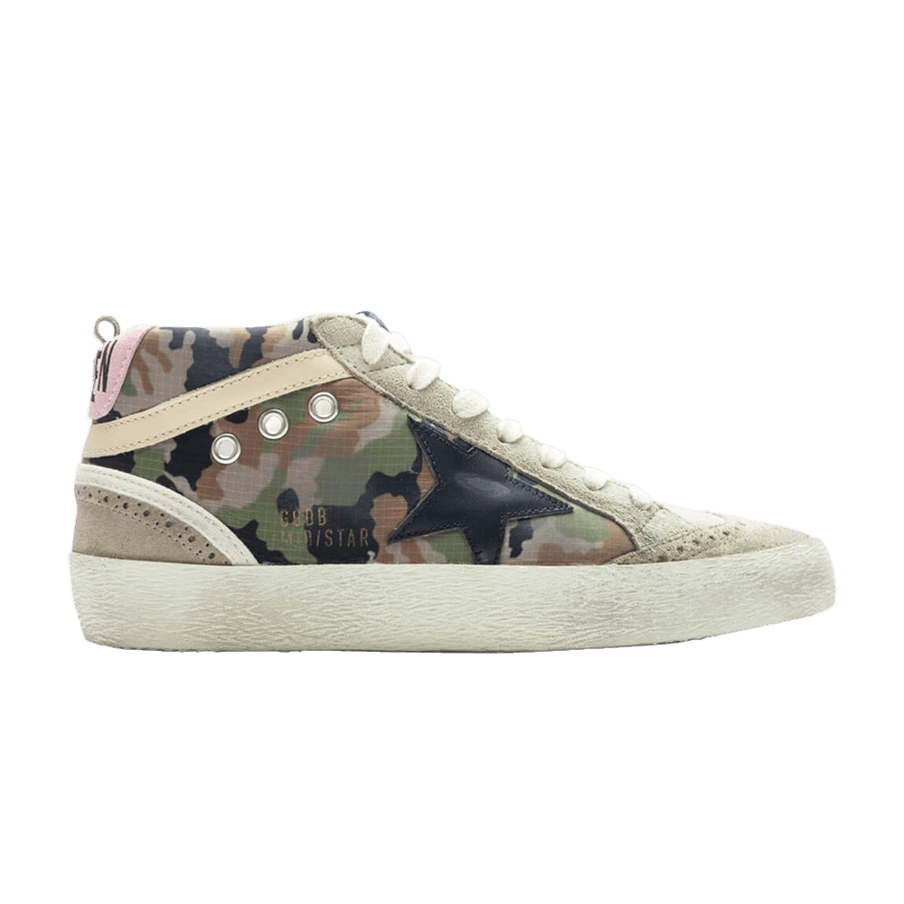 Кроссовки Golden Goose Wmns Mid Star 'Green Camouflage'