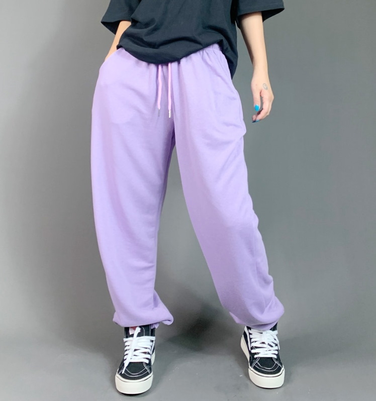 Спортивные брюки 2021 Hip-hop Style Sweatpants Monochromatic Purple