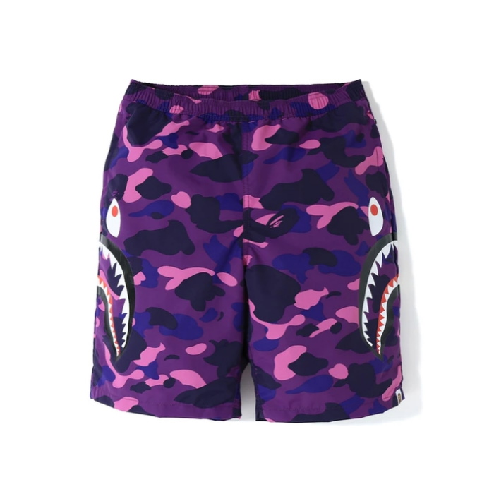 Спортивные шорты BAPE Color Camo Side Shark Beach Shorts Purple