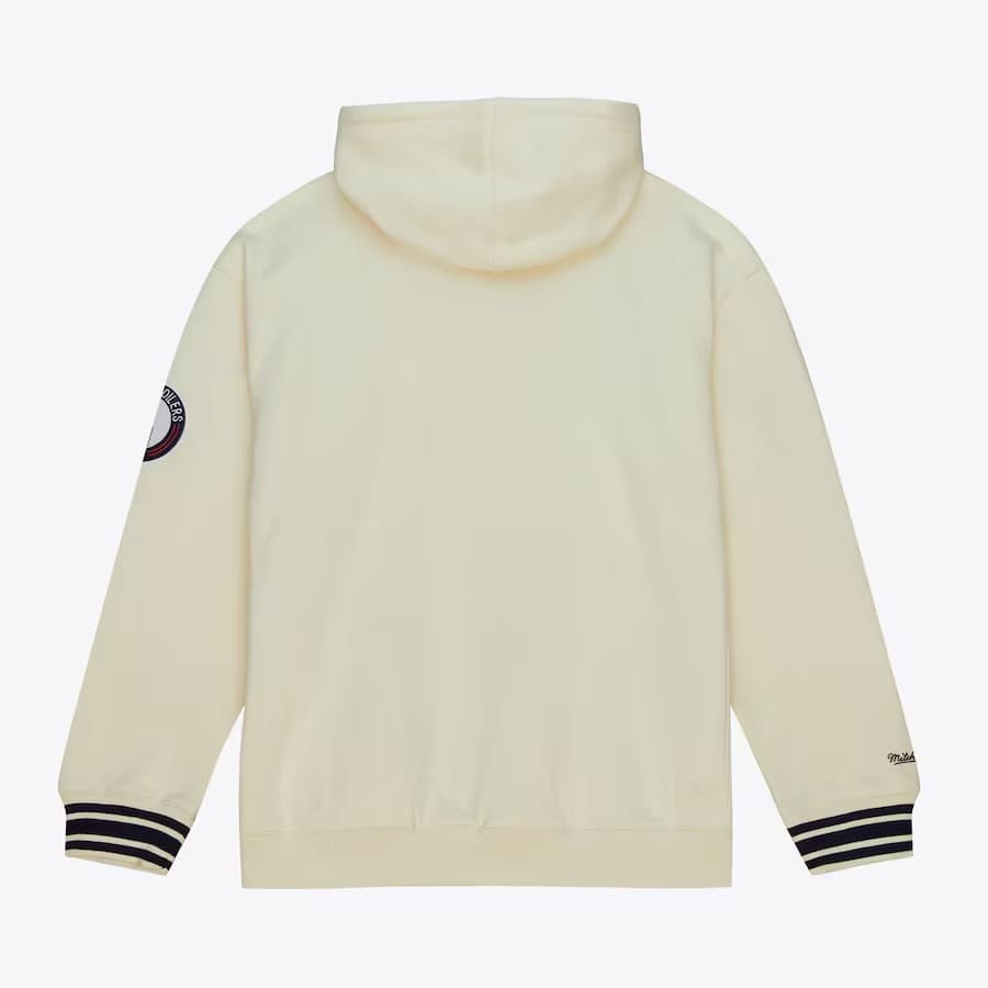 Худи Mitchell & Ness Cream Edmonton Oilers Chainstitch Heavyweight Pullover Hoodie