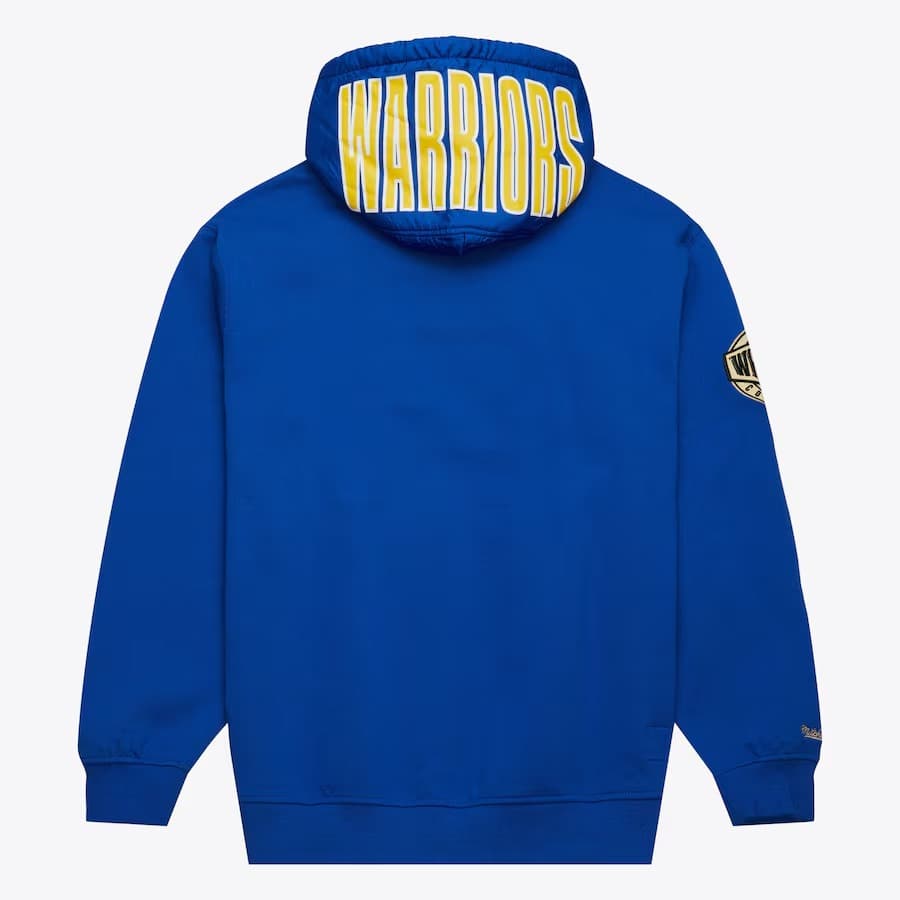 Худи Mitchell & Ness Royal Golden State Warriors Team OG 2.0 Vintage Logo Fleece Pullover Hoodie