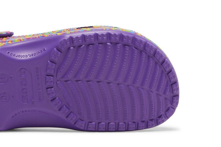 Кроссовки Crocs Lisa Frank x Classic Clog 'Neon Purple Multi Hearts'