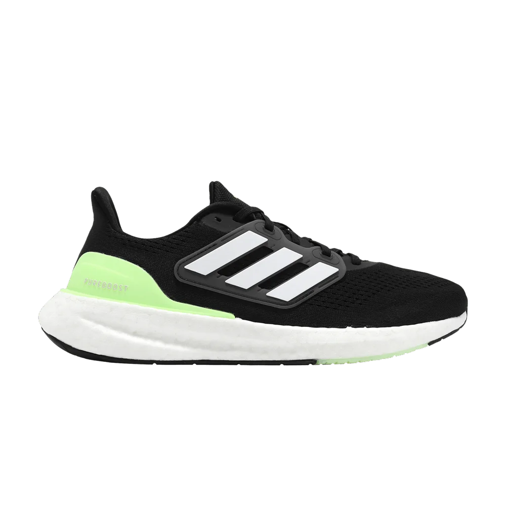 Krossovki-Adidas-PureBoost-23-Wide-Black-Green-Spark
