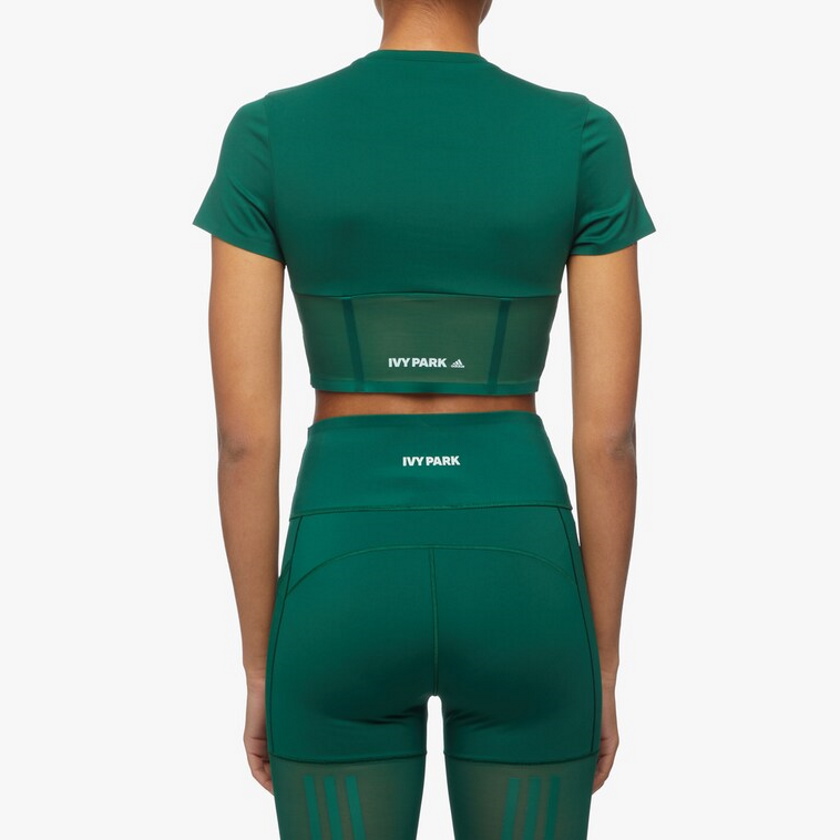 Спортивный топ adidas Ivy Park Corset Crop Top Dark Green