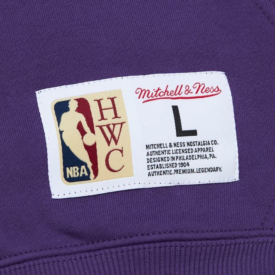 Худи Mitchell & Ness Purple Los Angeles Lakers Tonal Logo Heavyweight Fleece Pullover Hoodie