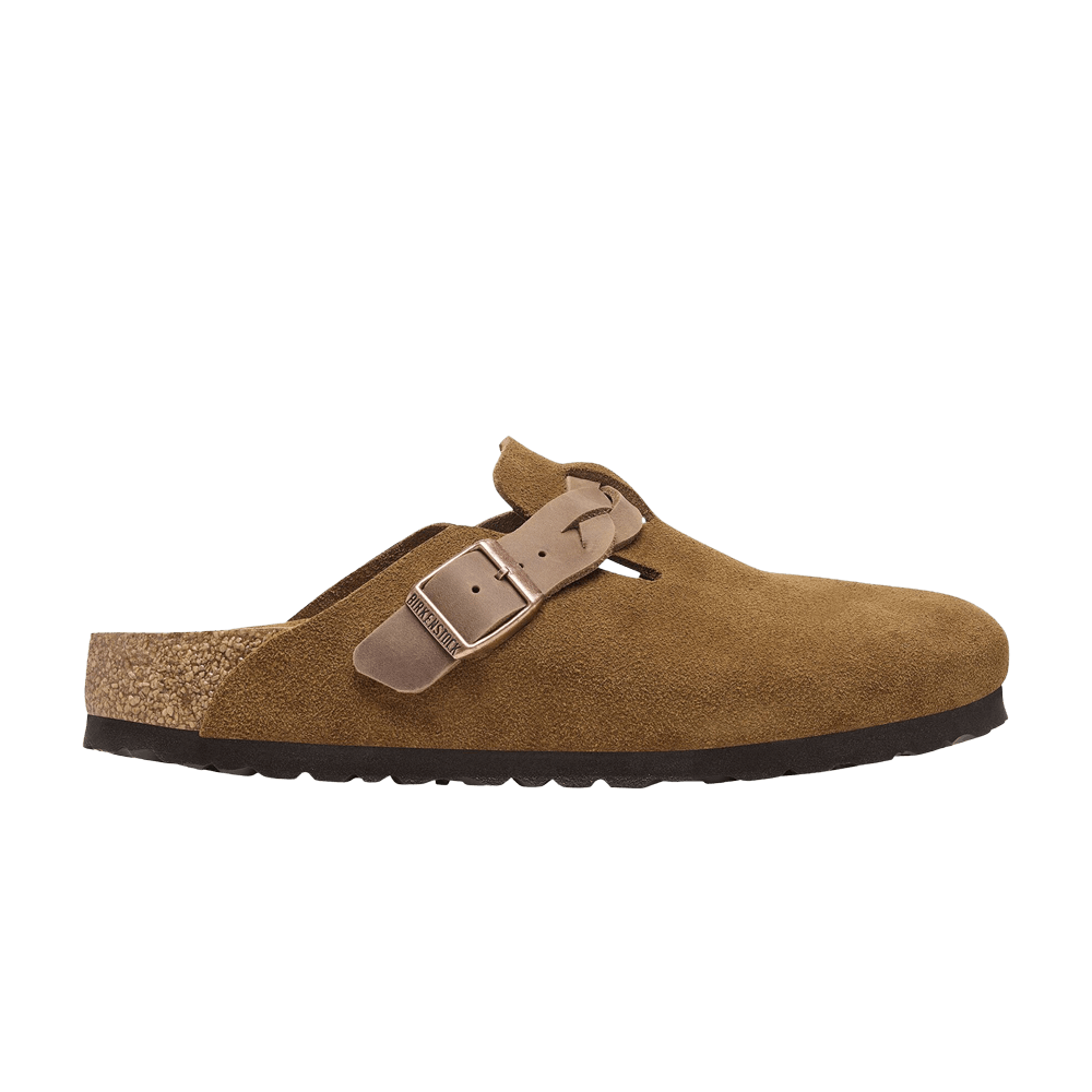Кроссовки Birkenstock Boston Braided Suede Leather Narrow 'Mink'