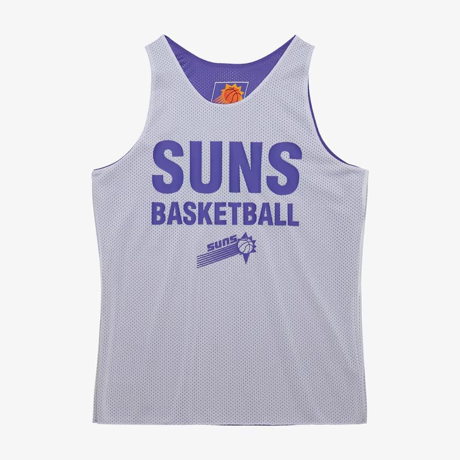 Майка Mitchell & Ness Purple Phoenix Suns Vintage Logo Mesh Practice Tank Top