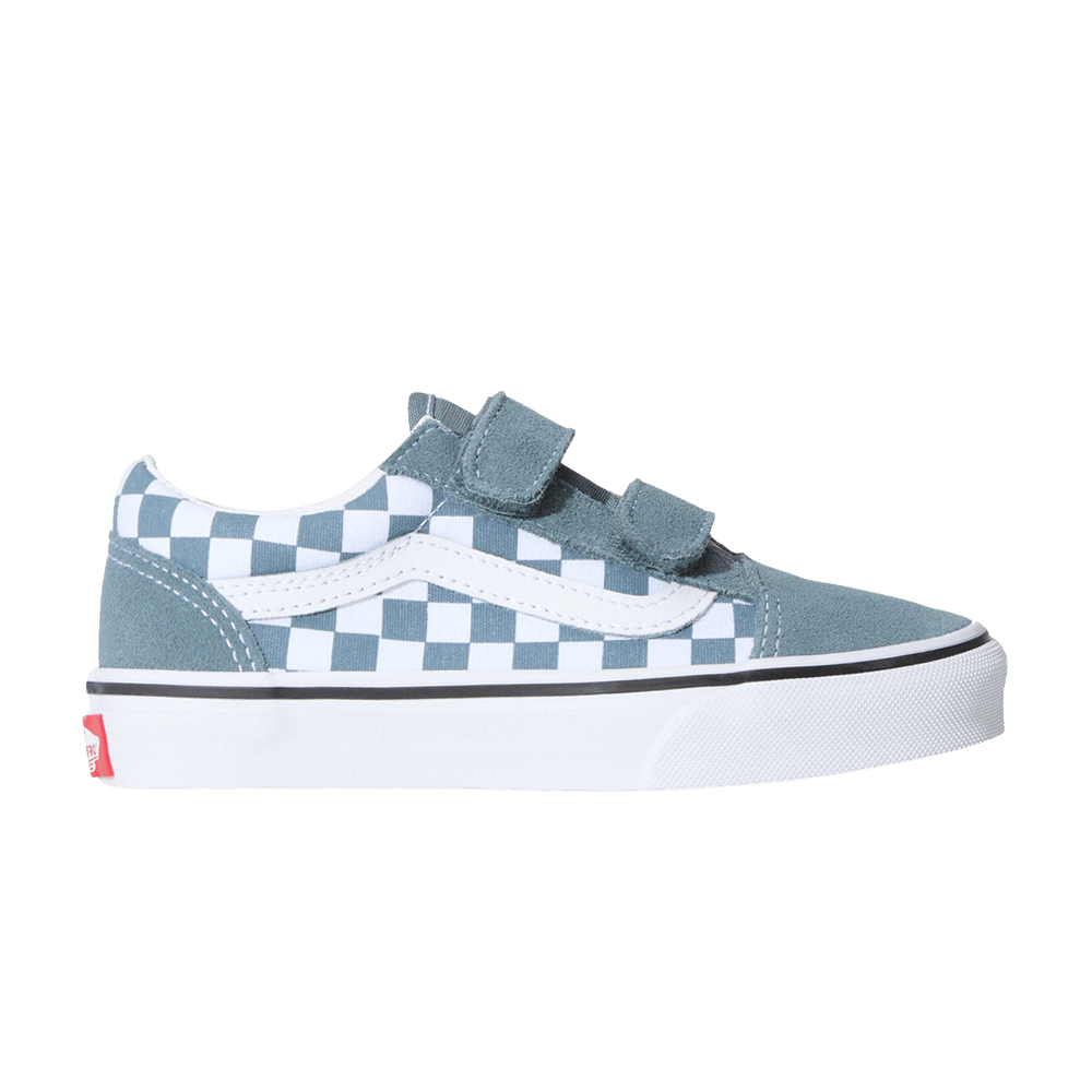Кроссовки Vans Old Skool V Kids 'Checkerboard - Stormy Weather Blue'