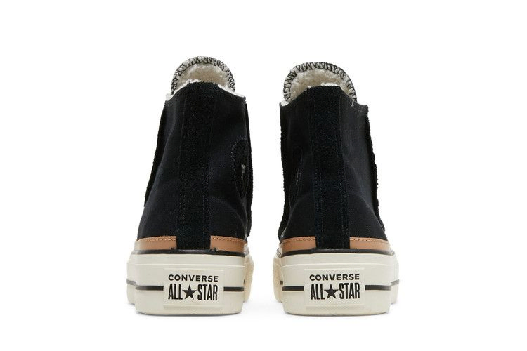 Кроссовки Converse Wmns Chuck Taylor All Star Raw Edge Platform High 'Black Champagne Tan'