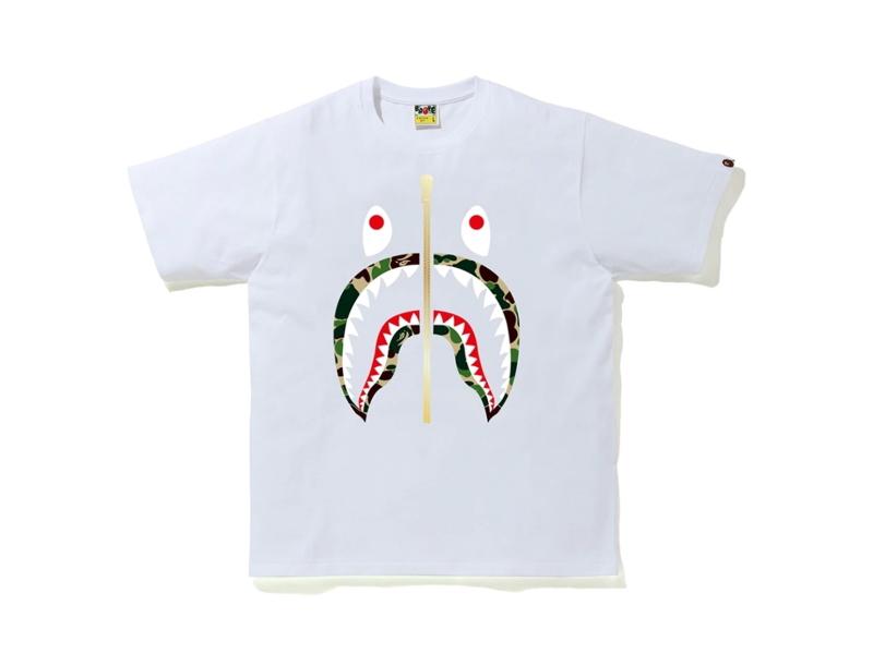 Футболка BAPE ABC Camo Shark Tee White/Green