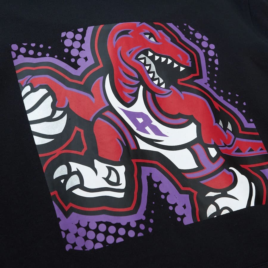Худи Mitchell & Ness Black Toronto Raptors Big Face 7.0 Pullover Hoodie