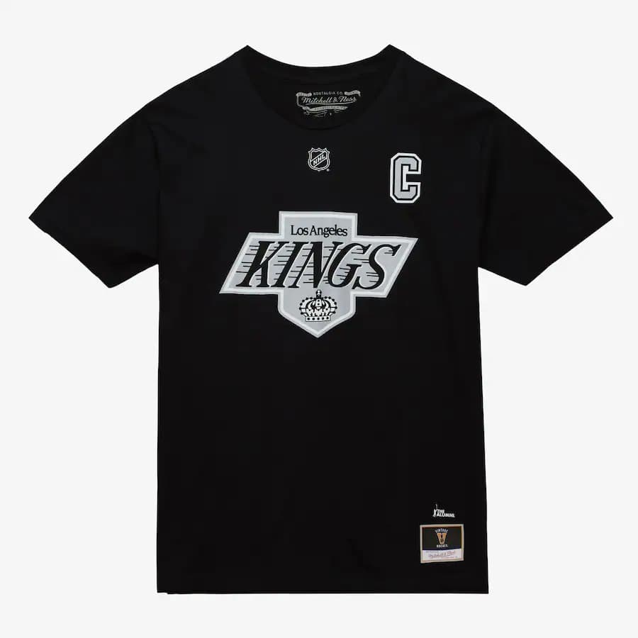 Футболка Mitchell & Ness Wayne Gretzky Black Los Angeles Kings Name & Number T-Shirt