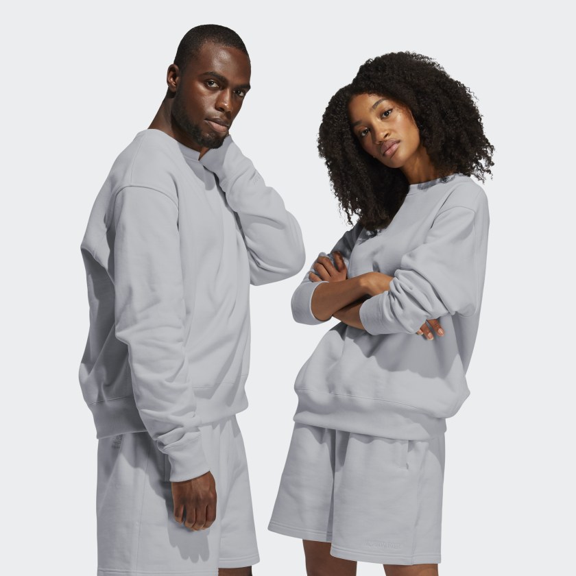 Свитшот adidas Pharrell Williams Basics Crewneck Sweatshirt Light Grey Heather