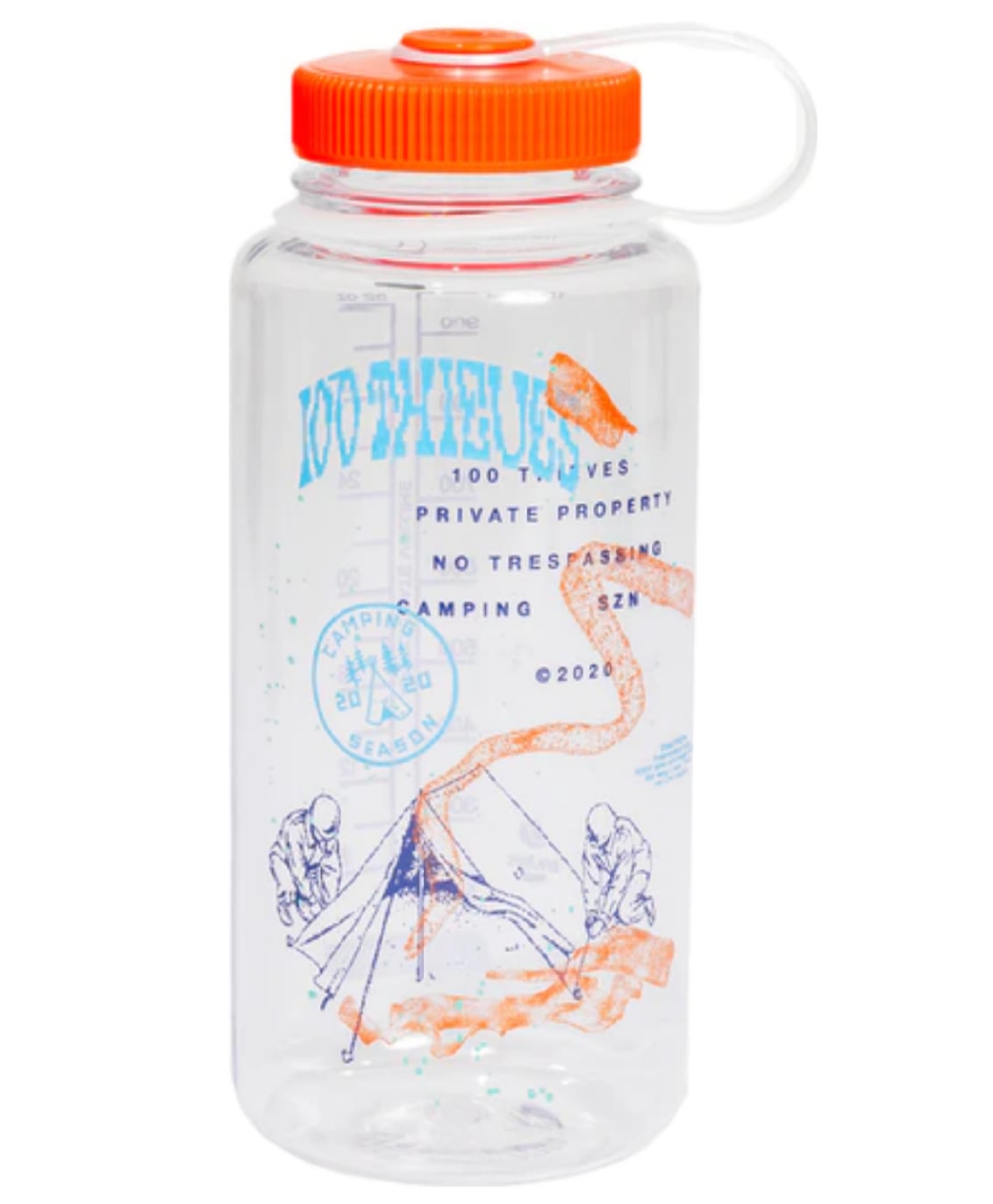 100-Thieves-No-Camping-Nalgene-Bottle-Orange-Lid-1