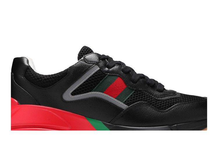 Кроссовки Gucci Rhyton 'Black Red Green Reflective'
