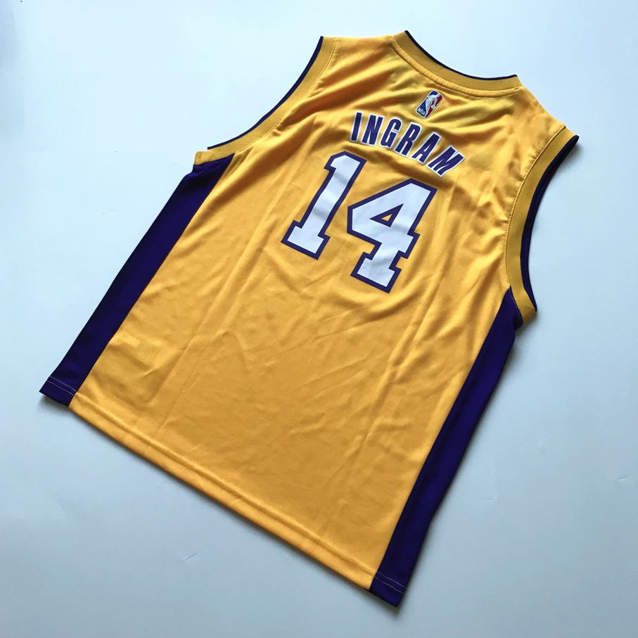 Баскетбольная майка 2016 Brandon Ingram LA Lakers #14 NBA Draft Home Gold