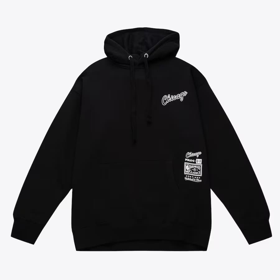 Худи Mitchell & Ness Black Chicago Bulls Hardwood Classics Polo G x B/R Remix Pullover Hoodie