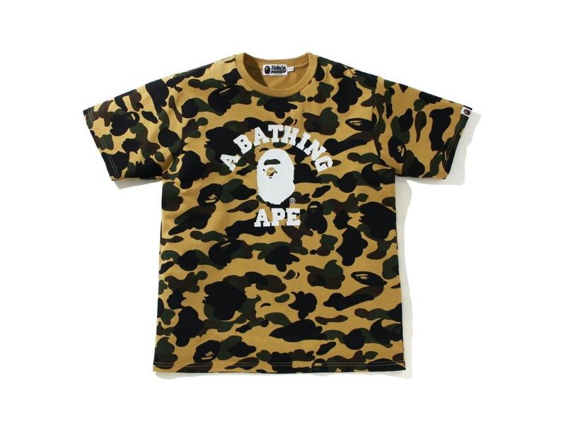 Футболка BAPE 1st Camo College Tee (SS21) Yellow