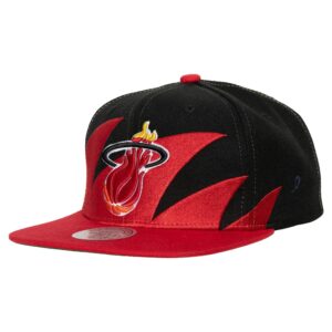 Mitchell-Ness-Sharktooth-Snapback-HWC-Miami-Heat-Hat-300x300