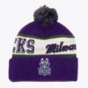 Mitchell-Ness-Purple-Milwaukee-Bucks-Hardwood-Classics-Block-Sweep-Cuffed-Knit-Hat-with-Pom-100x100
