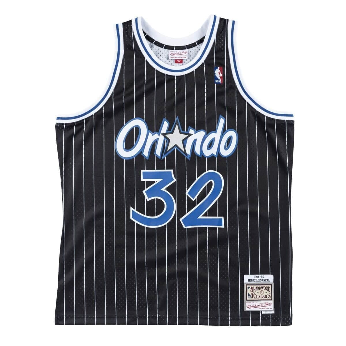 1994-95-Orlando-Magic-Shaquille-ONeal-32-Swingman-Hardwood-Classics-Black-Pinstripes-Jersey-10