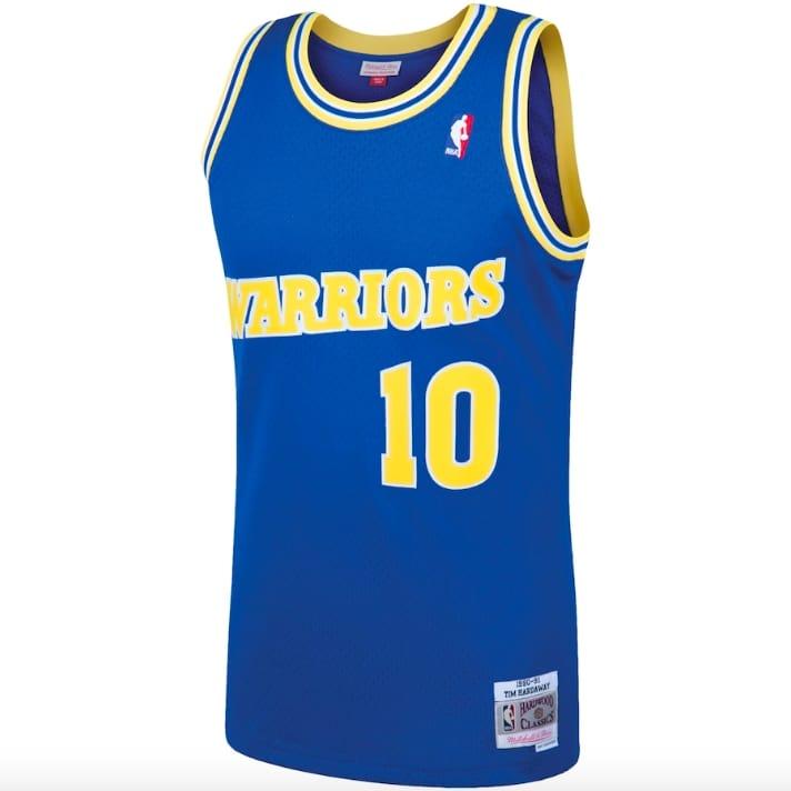Баскетбольная джерси 1990 Golden State Warriors #10 Tim Hardaway Mitchell & Ness Royal Jersey