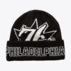 Mitchell-Ness-Black-Philadelphia-76ers-Hardwood-Classics-K.O.-Cuffed-Knit-Hat-100x100