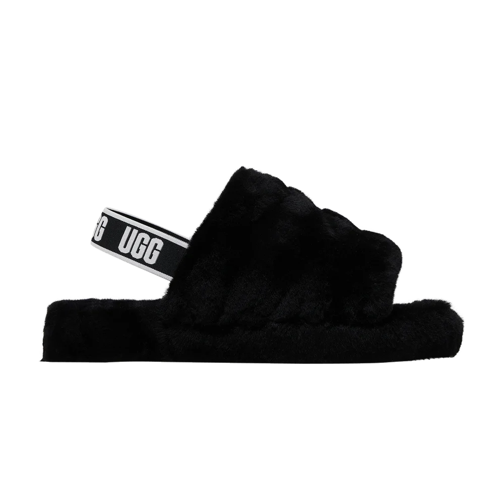 Кроссовки UGG Fluff Yeah Slide Kids 'Black'