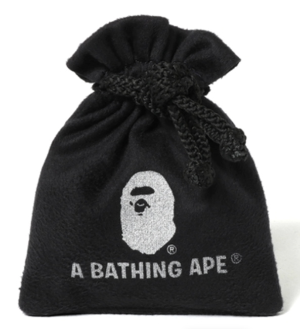 Ожерелье BAPE Rhinestone Ape Head Necklace Gold