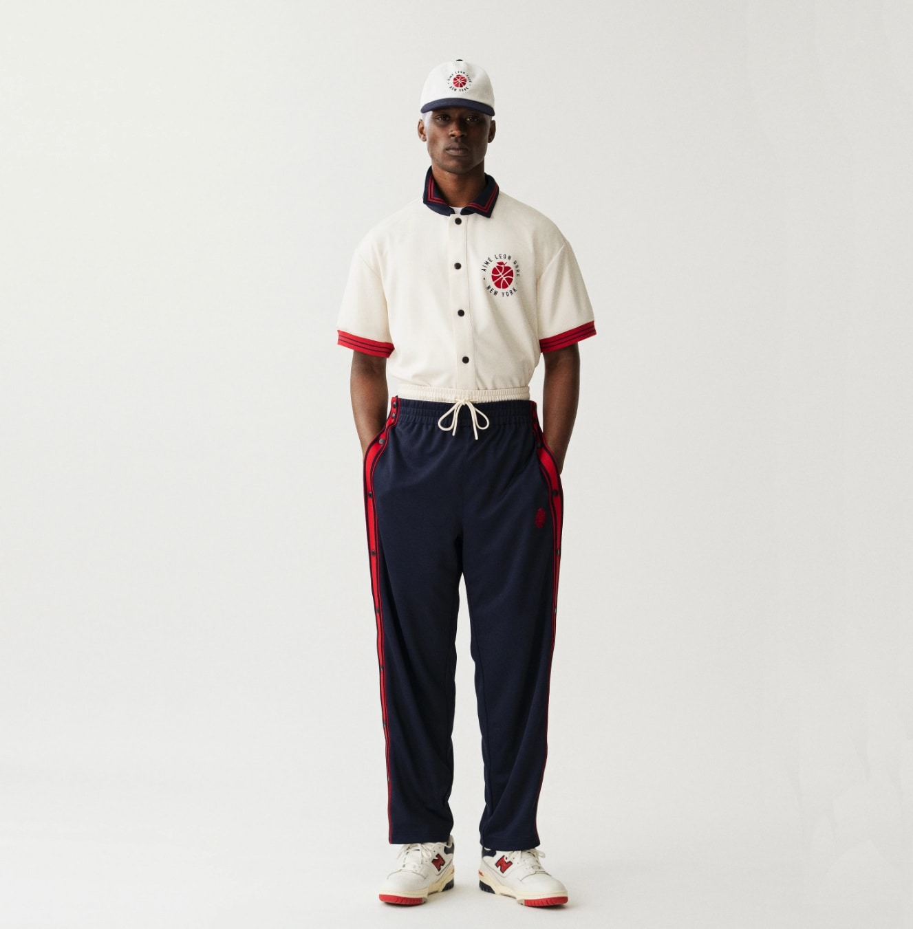 Бейсболка Aime Leon Dore x New Balance Colorblock Hat White