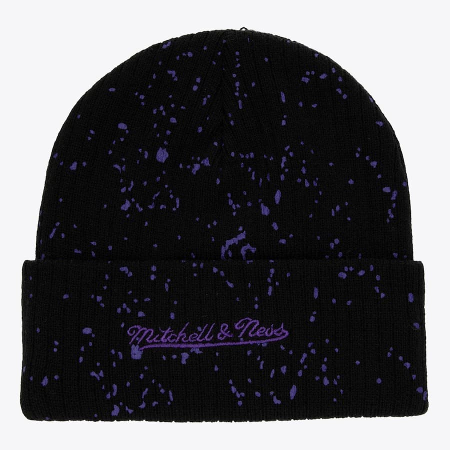 Mitchell-Ness-Black-Los-Angeles-Lakers-Nep-Cuffed-Knit-Hat-1
