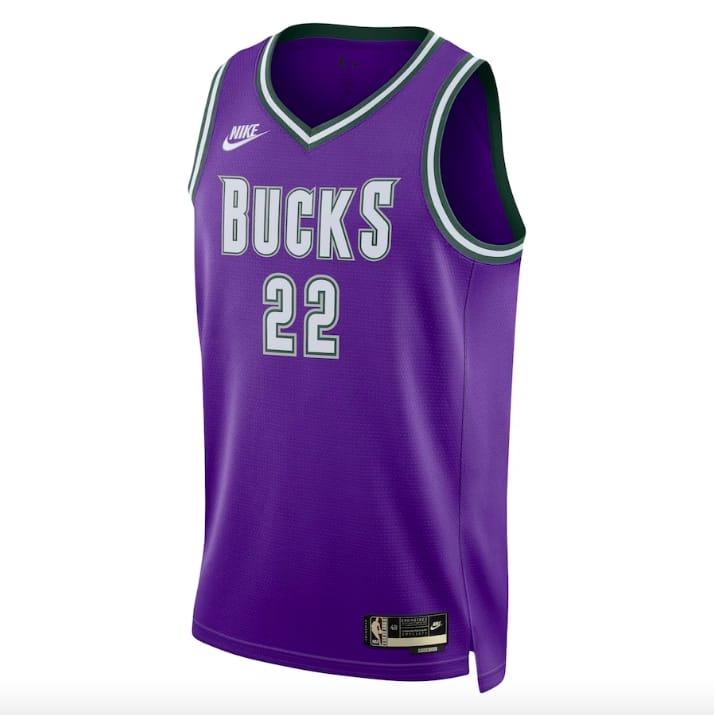 2022-23-Milwaukee-Bucks-22-Khris-Middleton-Swingman-Classic-Purple-Jersey-2