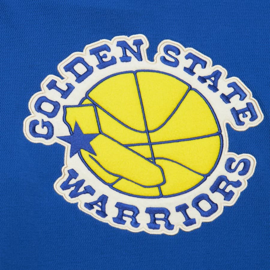 Худи Mitchell & Ness Royal Golden State Warriors Vintage Logo Thermal Lightweight Pullover Hoodie