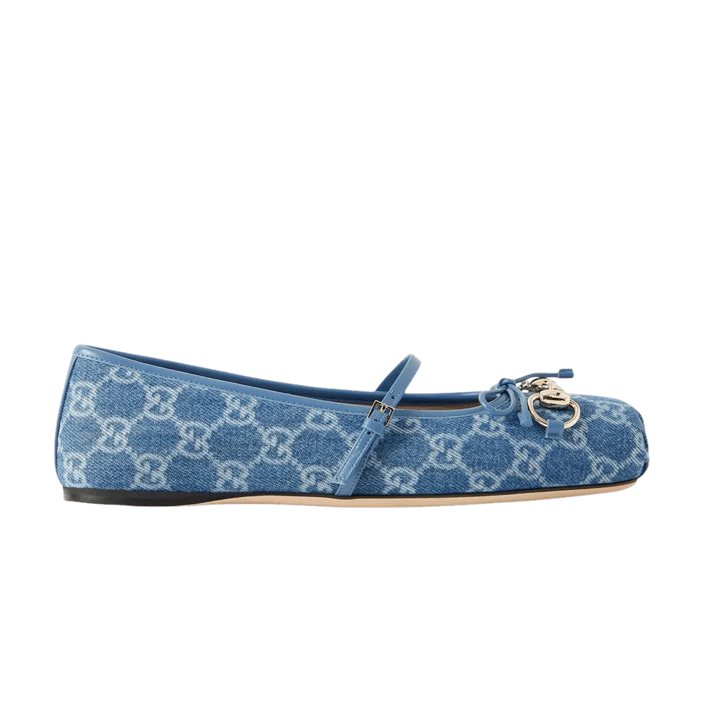 Krossovki-Gucci-Wmns-Horsebit-Ballet-Flat-Blue-Denim