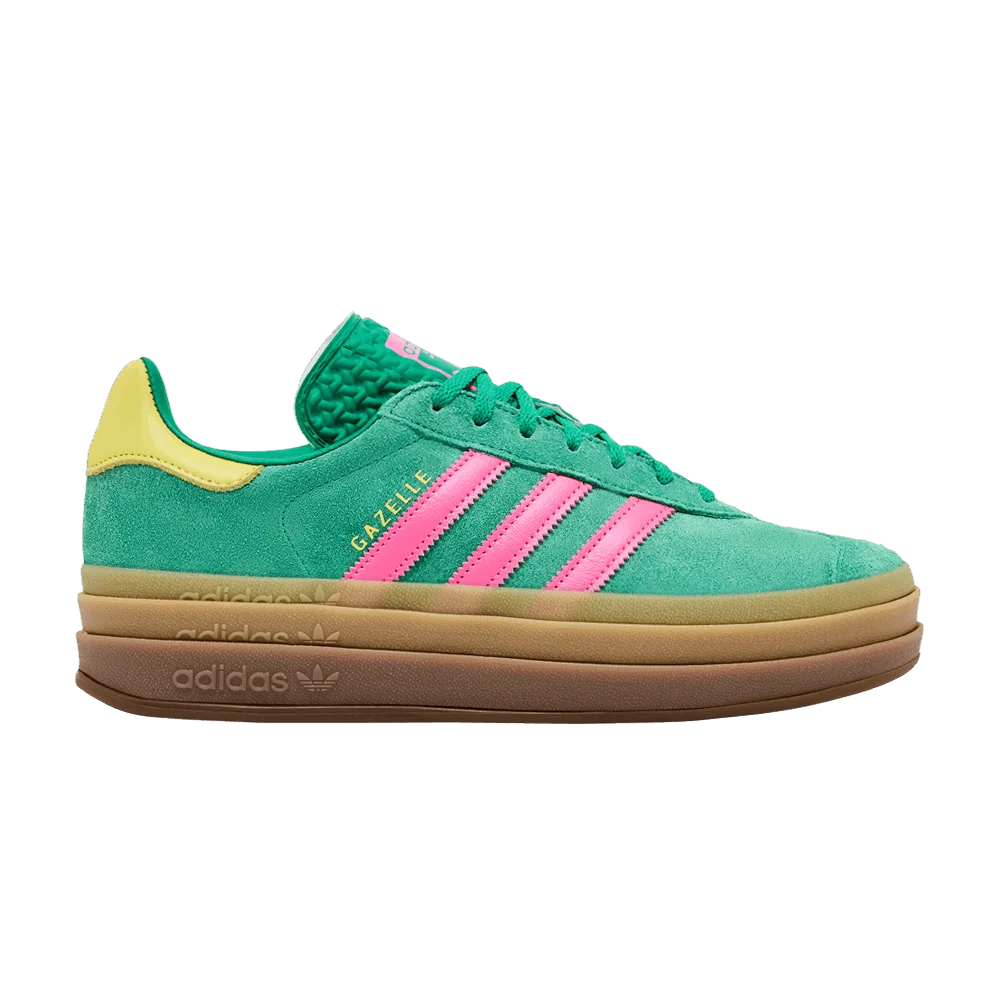 Krossovki-adidas-Wmns-Gazelle-Bold-Court-Green-Lucid-Pink