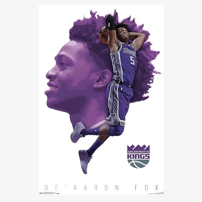 Настенный постер DeAaron Fox Sacramento Kings NBA Wall Poster