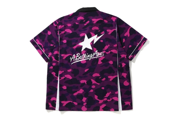 Рубашка BAPE Color Camo Sta SS Shirt Purple
