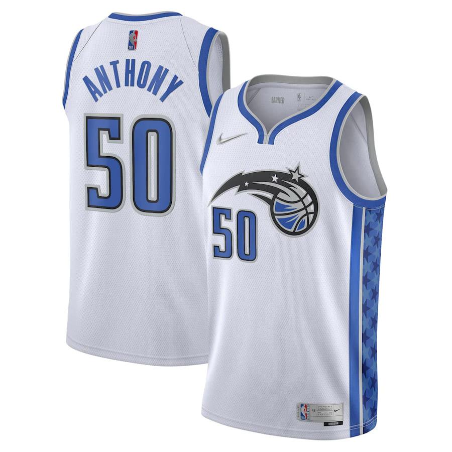 Баскетбольная джерси 2021-22 Orlando Magic #50 Cole Anthony Earned Edition Swingman Jersey