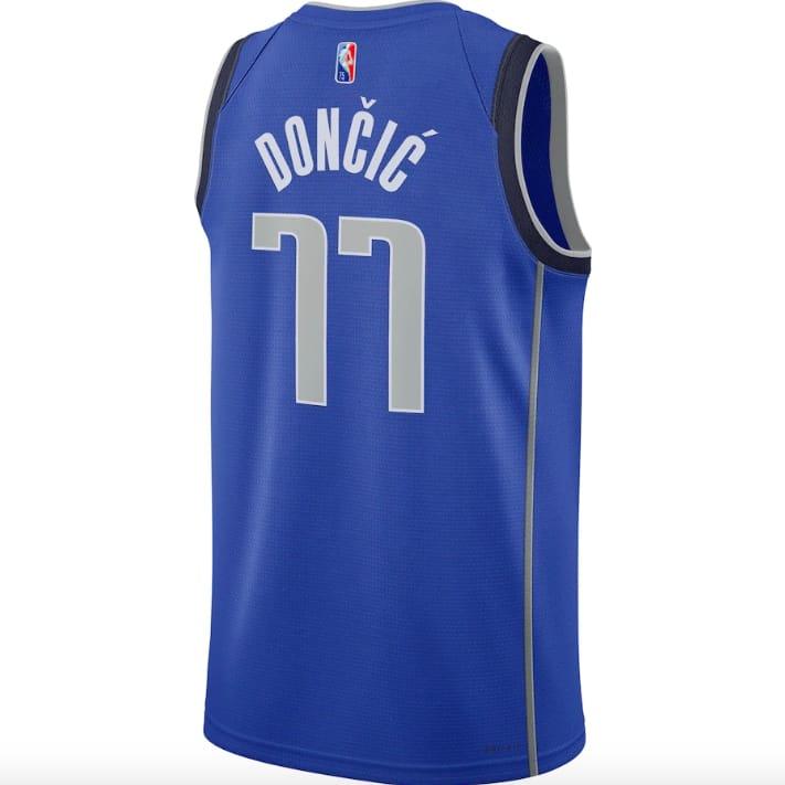 Баскетбольная джерси 2021-22 Dallas Mavericks #77 Luka Doncic Diamond Icon Blue Jersey
