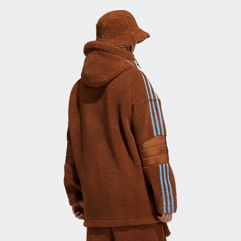 Худи adidas Ivy Park 1/2 Zip Branded Teddy Jacket (All Gender) Wild Brown