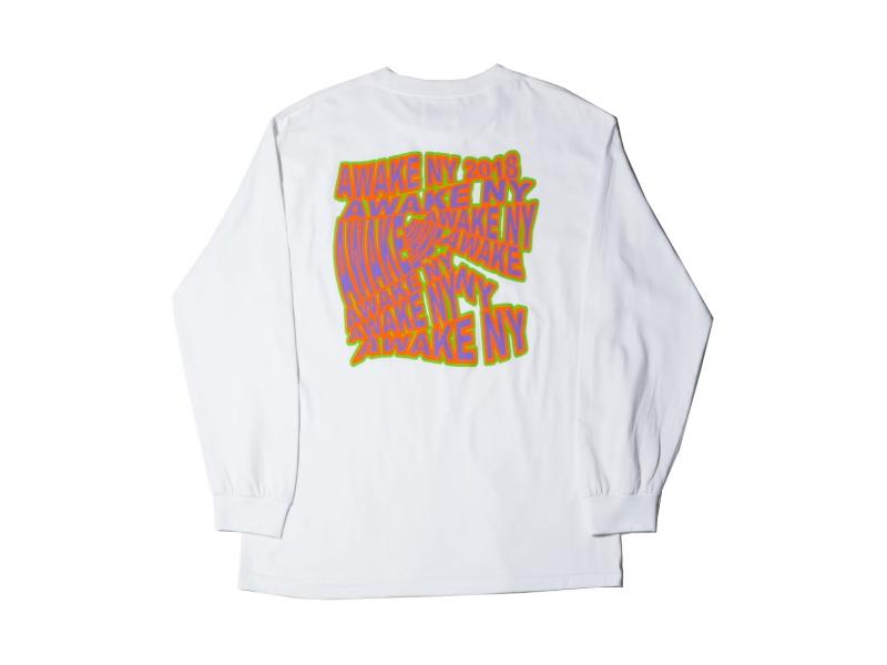 Футболка Awake Wave Logo L/S Tee White
