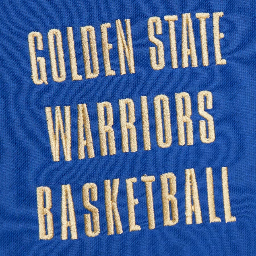 Худи Mitchell & Ness Royal Golden State Warriors Team OG 2.0 Vintage Logo Fleece Pullover Hoodie