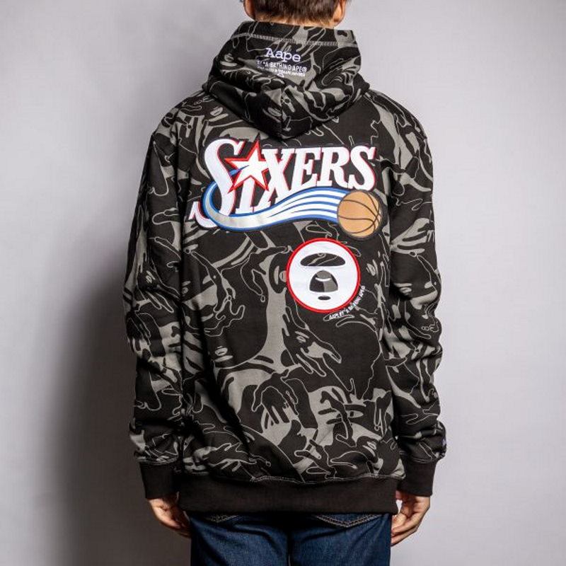 Aape-x-Mitchell-Ness-Philadelphia-76ers-Hoodie-Black-4