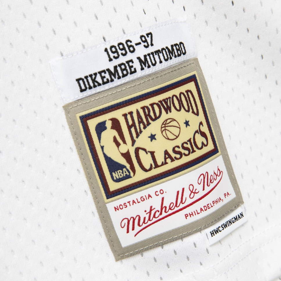 Баскетбольная джерси Mitchell & Ness Dikembe Mutombo Atlanta Hawks Hardwood Classics Throwback NBA Swingman Jersey