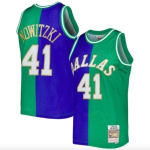 1998-2019-Dallas-Mavericks-41-Dirk-Nowitzki-Mitchell-Ness-Split-BlueGreen-Jersey-1-300x300