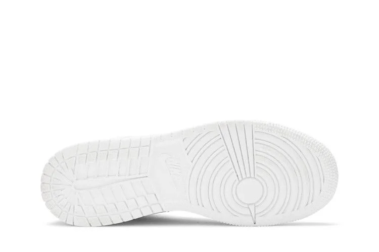 Кроссовки Air Jordan 1 Mid GS 'Triple White' 2020