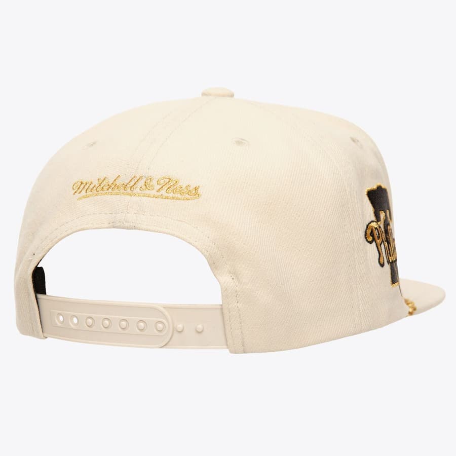 Бейсболка Mitchell & Ness Cream Philadelphia Phillies Golden Ivory Snapback Hat
