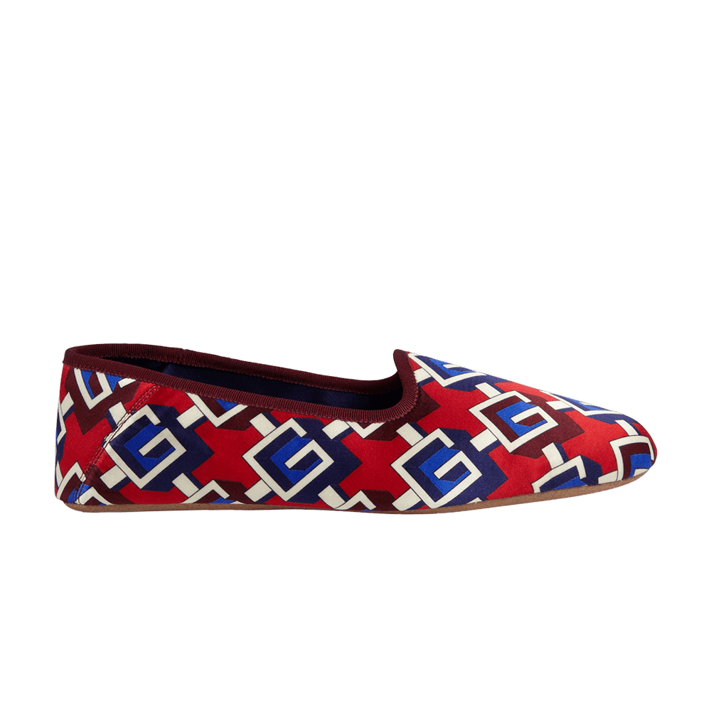 Gucci Slipper 'Geometric G Print - Red Satin Voyage'